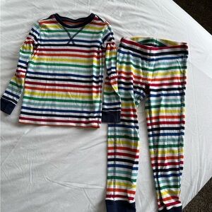 Primary Rainbow Striped Kids Pajama Set
